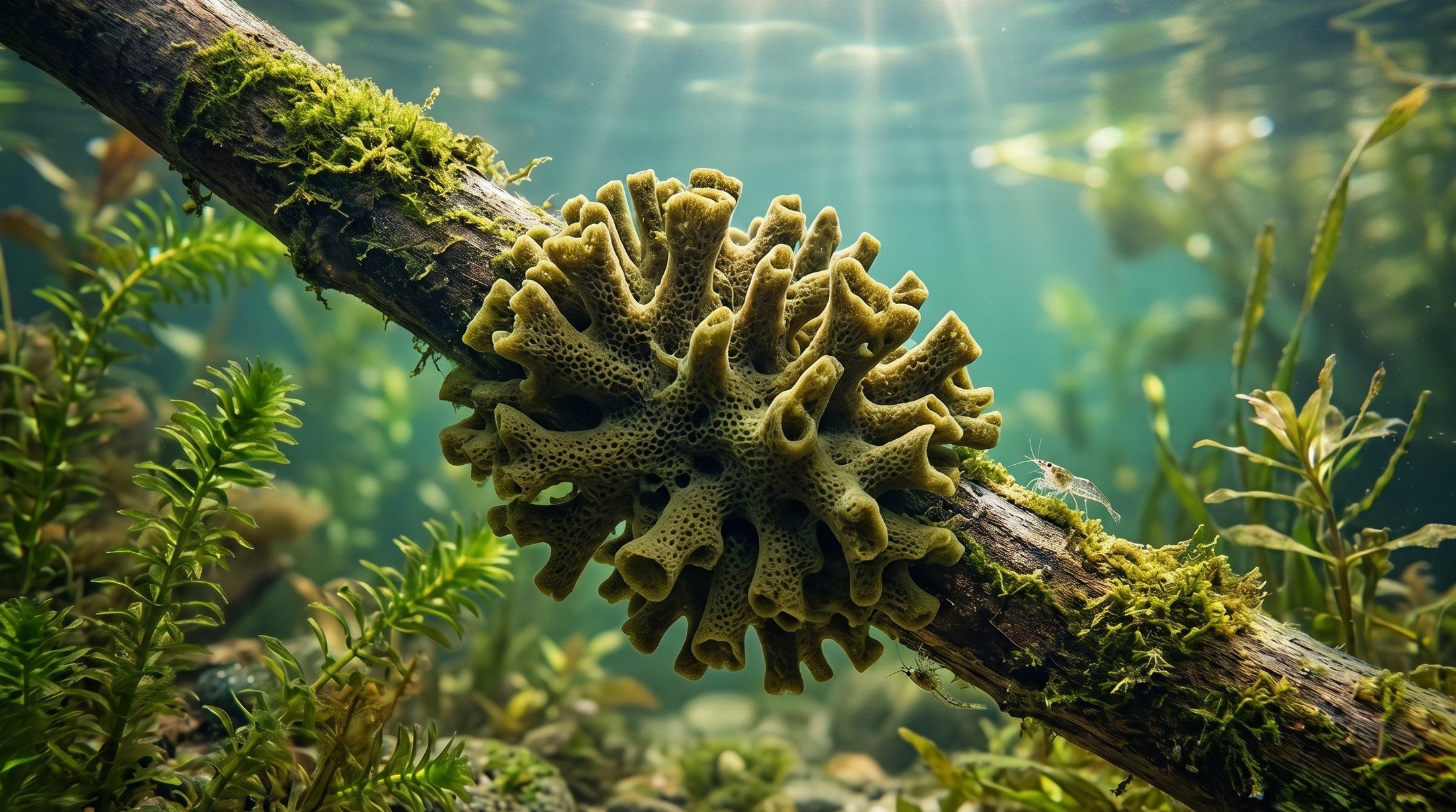 Бодяга (Spongilla) — пресноводная губка в естественной среде